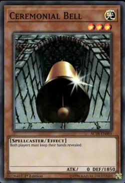 Ceremonial Bell 1st Ed Super Rare AC18-EN001 Yu-Gi-Oh! - Image 1