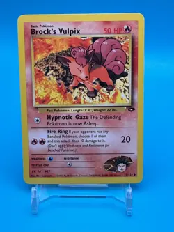 Brock's Vulpix Pokemon Card - Gym Challenge Set 037/132 - NM/LP Vintage 2000 TCG - Image 1