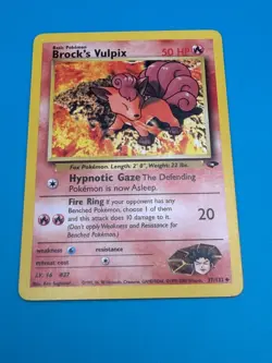 Brock's Vulpix Pokemon Card - Gym Challenge Set 037/132 - NM/LP Vintage 2000 TCG - Image 3