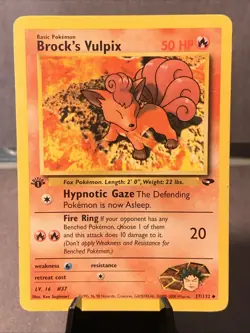 Pokemon TCG Brock's Vulpix #37/132 Gym Challenge 2000 WOTC VTG MP - Image 1