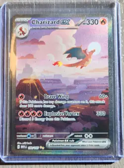 Pokemon TCG Charizard EX Full Art Holo Card 199/165 SV Scarlet and Violet 151 - Image 3