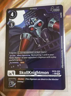 Digimon Card Game SkullKnightmon EX10-026 U Alt Art Sinister Order Limited Foil - Image 1