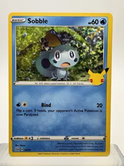Sobble 24/25 McDonald's 25th Anniversary Promo Holo Rare - Pokemon Card - NM - Image 1