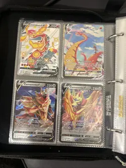 Pokemon Cards With Red And White Binder (130 Pokemon Cards) - Image 2