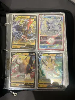 Pokemon Cards With Red And White Binder (130 Pokemon Cards) - Image 3