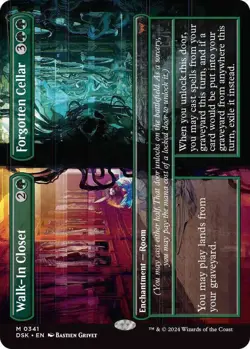 Walk-In Closer Forgotten Cellar - BORDERLESS NM (MTG Duskmourn 341) - Image 1