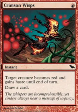 MTG Crimson Wisps, Shadowmoor, Heavily Played, English - Image 1