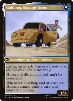 [MTG] Goldbug, Humanity's Ally / Goldbug, Scrappy Scout (011) (BOT) NM - Image 2
