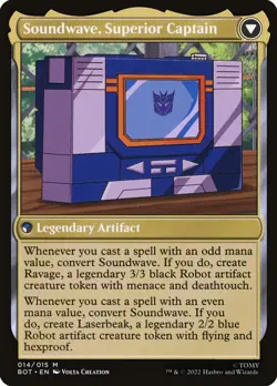 [MTG] Soundwave, Sonic Spy / Soundwave, Superior Captain (014) (BOT) NM - Image 2