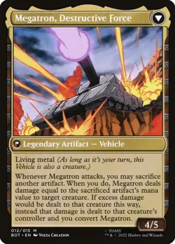 [MTG] Megatron, Tyrant / Megatron, Destructive Force (012) (BOT) NM - Image 2