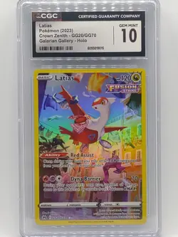 Pokemon 2023 Crown Zenith Latias Holo Galarian Gallery GG20/GG70 CGC 10 Gem Mint - Image 1