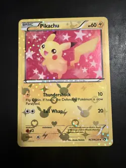 2013 Legendary Treasures Radiant Collection Rare Holo Pikachu #RC7/RC25 Near Min - Image 1