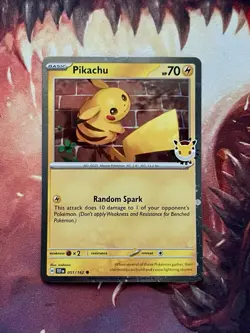 Pikachu Pokemon Day 2026 051/162 Holo Stamped Promo Card NM ⚡ - Image 1