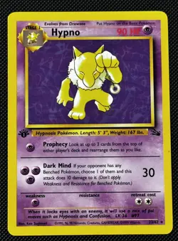 Hypno - 23/62 Fossil 1st Edition (Pokemon) Non Holo Rare - NM/LP - Image 1