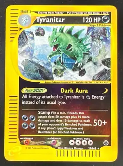 2002 Pokemon Expedition Set #29/165 Tyranitar Holo - Image 1