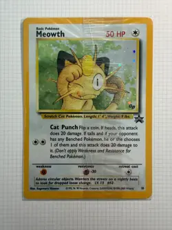 2000 Pokemon Meowth 10 Holo Black Star Promo Gameboy Factory Sealed - Image 1