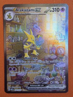 Pokemon TCG Alakazam ex 201/165 Sv: Scarlet & Violet 151 SIR - Image 1