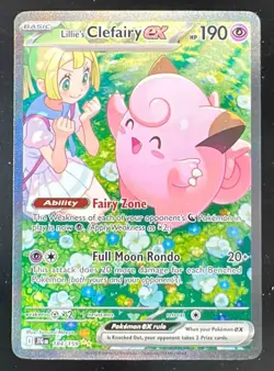 2025 Pokemon Journey Together #184/159 Lillie's Clefairy ex - Image 1