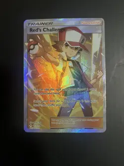 Red's Challenge Full Art Trainer 213/214 Sm-Unbroken Bonds Pokemon TCG - Image 3