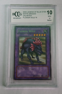 2002 Legend Of Blue Eyes White Dragon Unlimited FLower Wolf R LOB-107 BCCG 10 - Image 1
