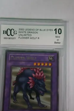 2002 Legend Of Blue Eyes White Dragon Unlimited FLower Wolf R LOB-107 BCCG 10 - Image 2