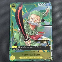 ONE PIECE Card Game - Roronoa Zoro P-042 Championship Promo English Rare - Image 1