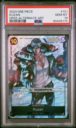 Kuzan SEC Alt Art OP02-096 One Piece Paramount War PSA 10 English - Image 1