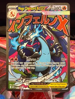 Mega Charizard X ex 023 Pokemon Phantasmal Flames Promo Card Sealed from UPC - Image 1