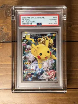Pokemon Pikachu Battle Festa 2015 PSA 10 175/XY-P Promo Japanese - Image 1