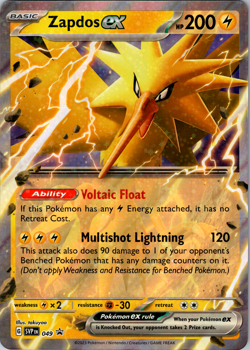 Pokemon 151 - Zapdos ex (SVP 049) Black Star Promo - JUMBO Card - NM - Image 1