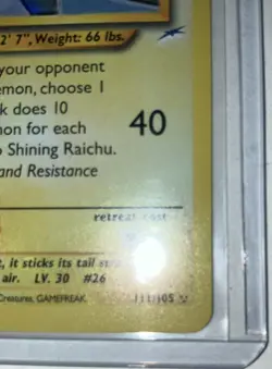 2000 Shining Raichu 111 1st Edition Neo Destiny Pokemon Holo Card Mint Rare - Image 3