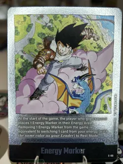 Energy Marker E-80 Silver Goku Manga Booster 02 Dragon Ball Card English - Image 1