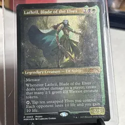 MTG Lathril, Blade Of The Elves Lord Of The Rings Tin Foil Promo Card 0002 NM - Image 1