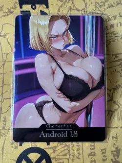 Android 18 Dragon Ball hentai Anime Doujin Waifu ACG Custom Card - Image 1