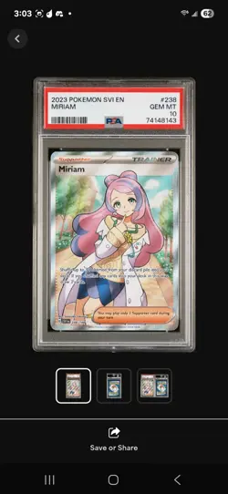 PSA 10 - Pokemon Card - Scarlet & Violet 238/198 - MIRIAM (Ultra Rare) GEM MINT - Image 1