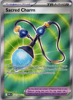 Pokemon 2025 ME02: Phantasmal Flames Card #122 Sacred Charm Ultra Rare - Image 1