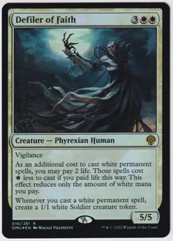 MTG Foil 1X Defiler of Faith X1 Dominaria United (Prerelease Promo) Magic - NM - Image 1