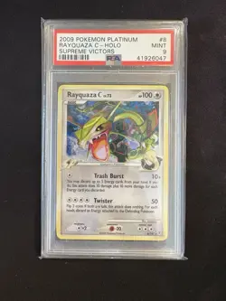 PSA 9 Rayquaza C 8/147 Platinum Supreme Victors Cosmos Holo Pokemon Mint - Image 1