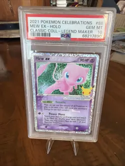 2021 Pokemon Celebrations Mew EX Holo Classic Collection 88/92 PSA 10 Gem Mint - Image 1