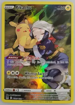 Pikachu TG05/TG30 Swsh11: Pokemon Lost Origin Trainer Gallery Holo NM - Image 1