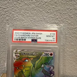 2022 POKEMON JAPANESE CHARIZARD VSTAR RAINBOW HYPER RARE #118 - PSA 10 GEM MINT - Image 3