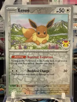 Eevee 074/131 Pokemon Day 2025 Exclusive Holo Promo Near Mint TCG JW - Image 1