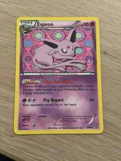 Pokemon TCG Espeon Black & White BW92 Black Star Promo Holo Card NM - Image 1
