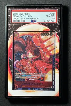 One Piece TCG - Monkey.D.Luffy ST01-012 - 1st Anniversary Set English - PSA 10 - Image 1