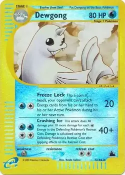 Dewgong - 7/144 - Pokemon Skyridge Reverse Holo Rare Card MP - Image 1