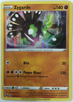 POKEMON ZYGARDE 028/073 CHAMPION'S PATH RARE HOLO NEAR MINT - Image 1