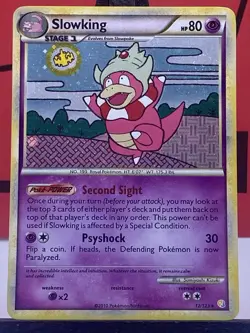 Slowking 12/123 Heartgold & Soulsilver Holo Swirl Rare Pokemon TCG 2010 LP - Image 3