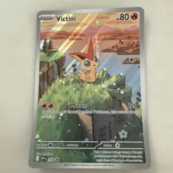 Pokemon Victini Illustration Rare SVP 208 JUMBO Promo Black Bolt White Flare M - Image 1