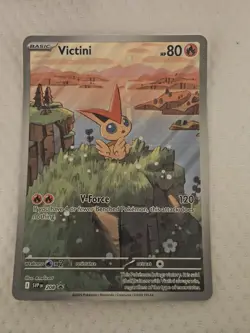 Pokemon Black Bolt White Flare Victini Promo #208 Illustration Rare Promo Jumbo - Image 1