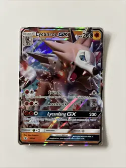Pokemon TCG Lycanroc GX SM14 Holo Card SM Promos - Image 1